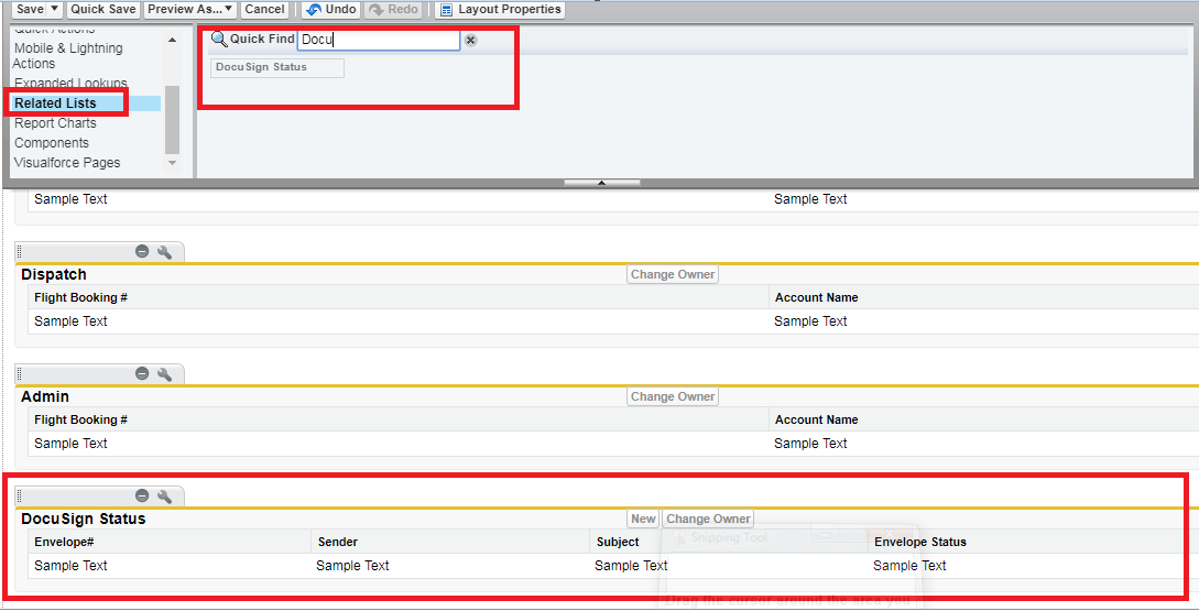 DocuSign Related Lists